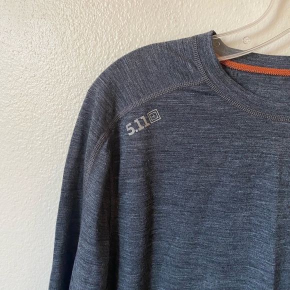 511 Tactical Base Layer Merino Wool Thermal Top in Grey Fit Large Activewear - Picture 2 of 6